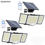 lampe solaire détecteur mouvement 348 led moderne étanche ip65 abs noir blanc télécommande clips