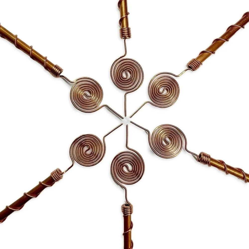tuteurs spirale cuivre 32cm supports jardin flexibles rustiques fixations enfoncées plantes électroculțivées