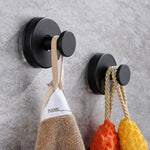 crochet mural noir ventouse moderne utilisation multiple serviette bain cuisine