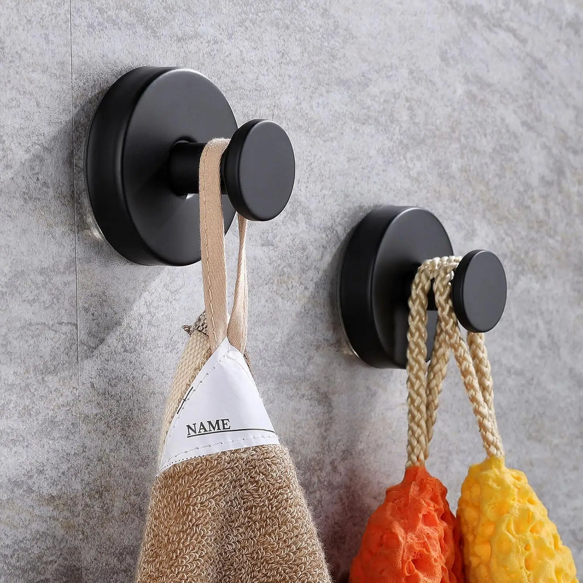 crochet mural noir ventouse moderne utilisation multiple serviette bain cuisine