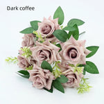bouquet roses artificielles violet rose orange blanc moderne exposition extérieur soie