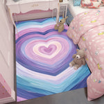tapis moderne rose violet coeurs abstraits polypropylène polyester salon chambre décoration extérieure machine lavable