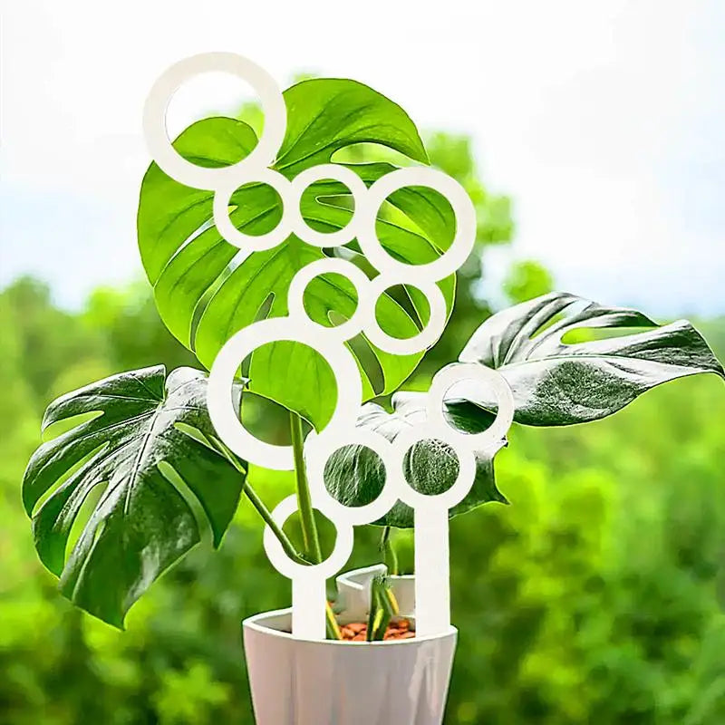 support plante blanc moderne cercles géométriques opacité intérieur extérieur decoration jardin