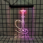 panneau lumineux shisha led couleur changeante on air tatoo open variante blanche verte
