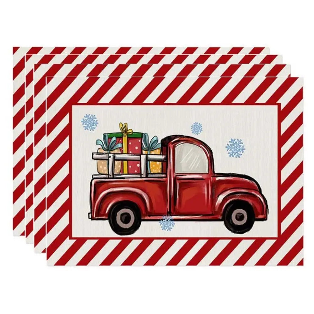 serviettes table noël motif festif arbres cadeaux flocons géométriques couleurs vives pack pièces
