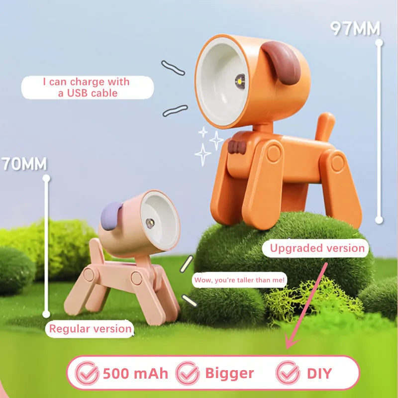 veilleuse led rechargeable animaux compagnie chien cerf table moderne enfants chambre