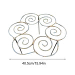 support plante métal résistant intempéries spirales gris vert jardin patioextérieur