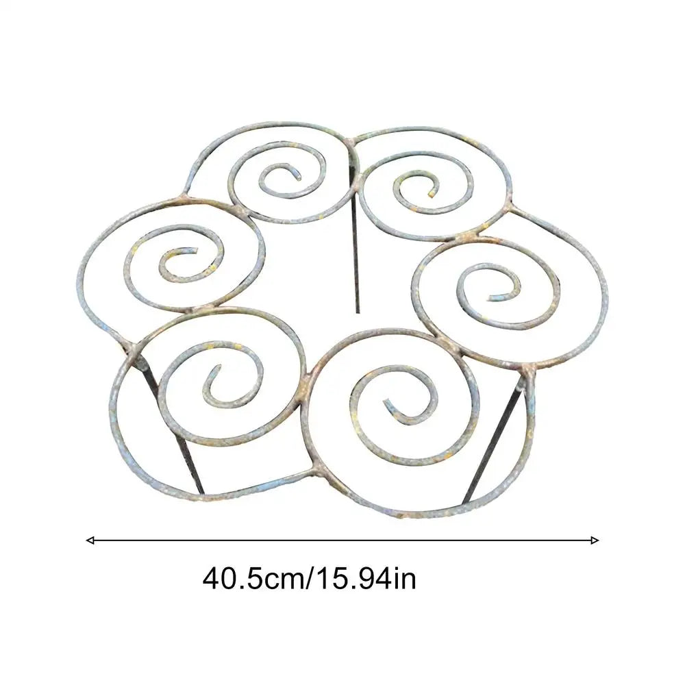 support plante métal résistant intempéries spirales gris vert jardin patioextérieur