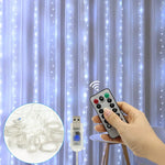 rideau lumineux led blanc chaud multicolore moderne télécommande usb crochets semi transparent vacances chambre