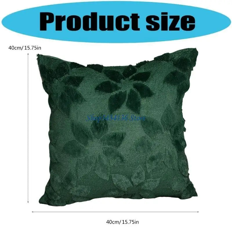 coussin tissu éponge motif floral moderne vert foncé adultère cuisine décoration salon