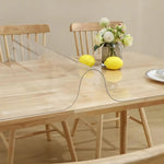 nappe table transparente pvc imperméable résistante chaleur salle manger