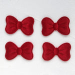 rubans forme nœud velours rouge beige rose pâle bordeaux marron classiques bijoux cheveux DIY
