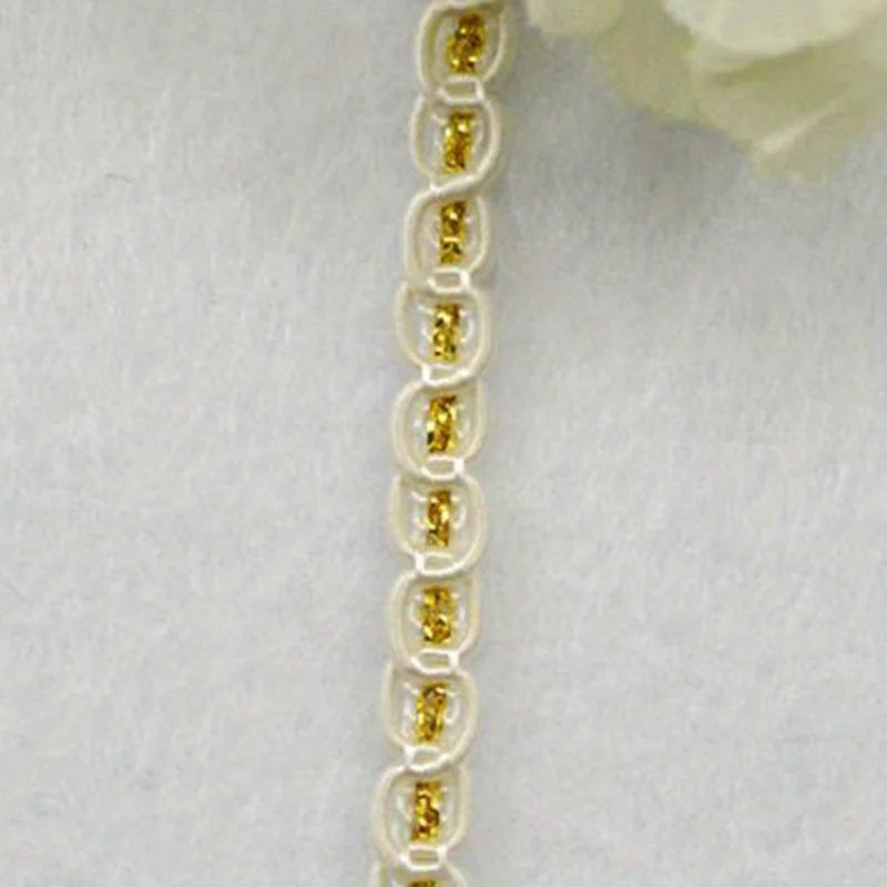 dentelle polyester or rouge mariage noire blanche classique 5m trims deco travaux manuels