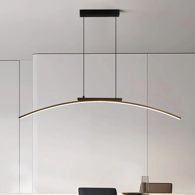 suspension lumineuse moderne minimaliste noir blanc réglable luminosité LED économique