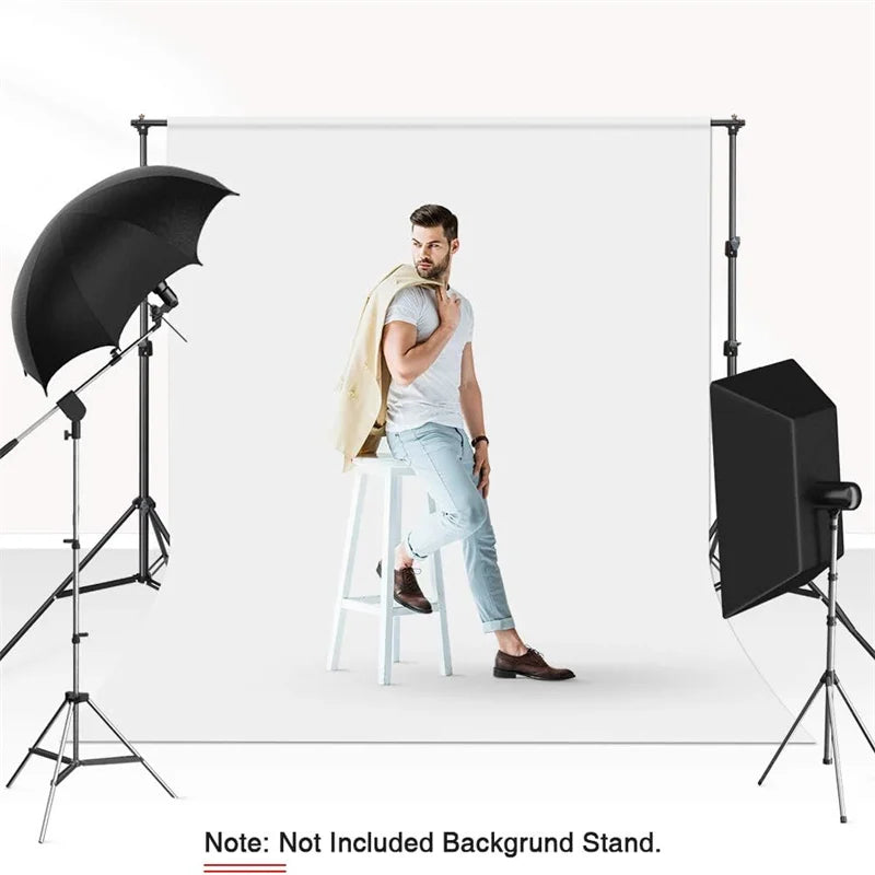 fond photo blanc lisse minimaliste toile coton studio photographie éclairage backdrops