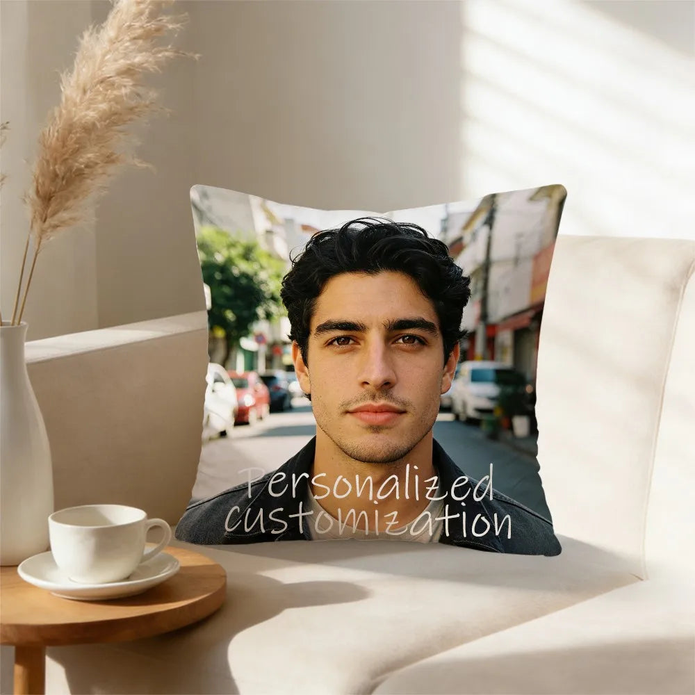 housse coussin personnalisable photo moderne noir blanc lit polyester coton 30cm45cm 45cm45cm customizable products