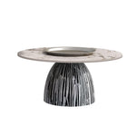 tables basses modernes minimalistes marbre noir blanc motifs argentées marron vert olive salon
