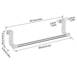 porte serviettes mural acier inoxydable noir blanc moderne clips cuisine maison appartement