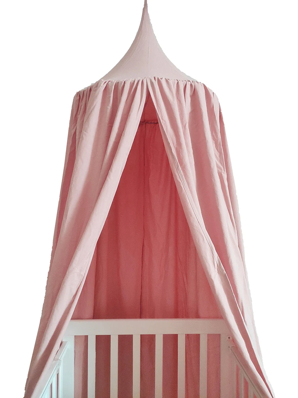 rideau lit bébé rose clair classique 100 coton unisexe solide texture légèrement rugueuse
