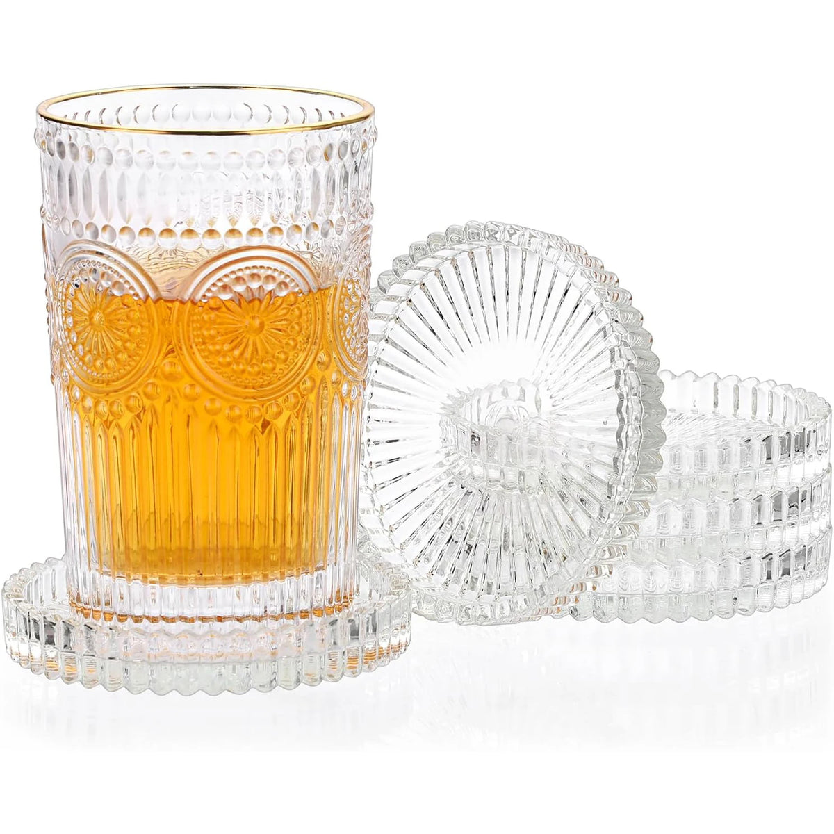 sous verres verre transparent moderne rond table cuisine mariage fêtes noël anniversaire thèmes célébrations