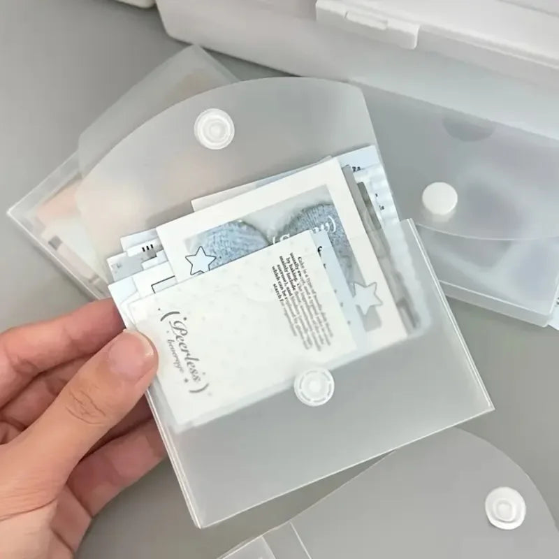 porte cartes transparent moderne cartes photos document protection rangement efficace