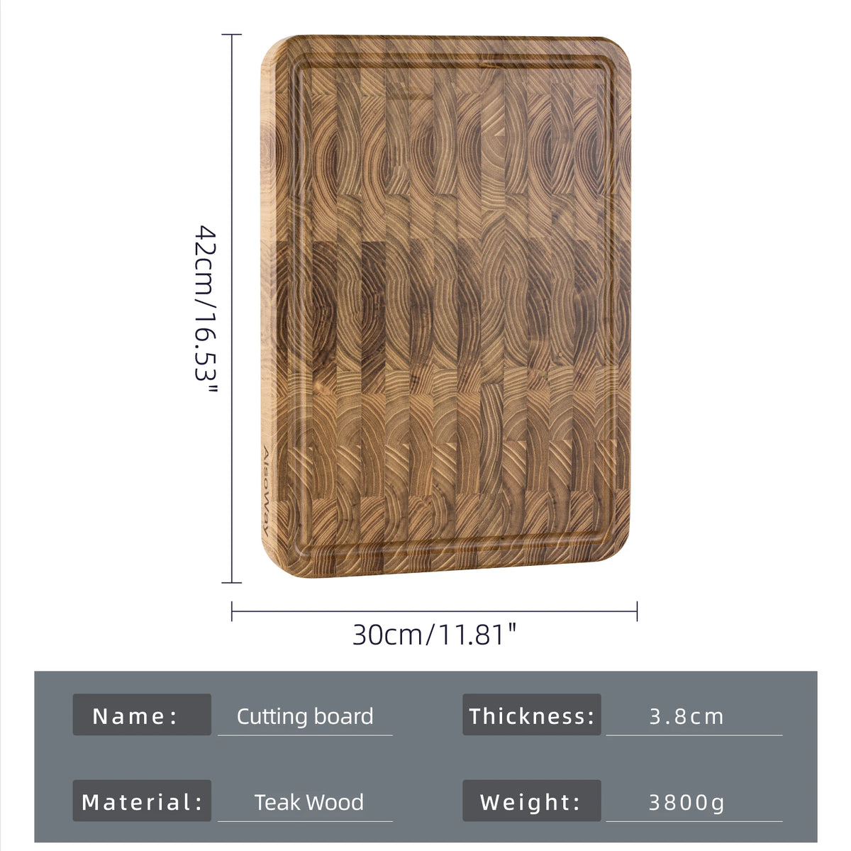 planches découpe bois teck marron rustique motifs chevron grain visible modernes couteaux
