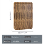 planches découpe bois teck marron rustique motifs chevron grain visible modernes couteaux