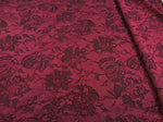 tissu brocart polyester floral relief opaque élégant vintage couture décoration robe sac 144cm