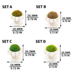 miniature pots fleurs blanc détails relief décoration jardin diy artificiels