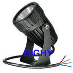 projecteur led jardin 20w ip65 moderne vis fixation câble fil rouge vert bleu