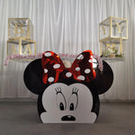 table gateaux minnie mouse acrylique noire blanche rouge décoration enfantine disney festive charnière