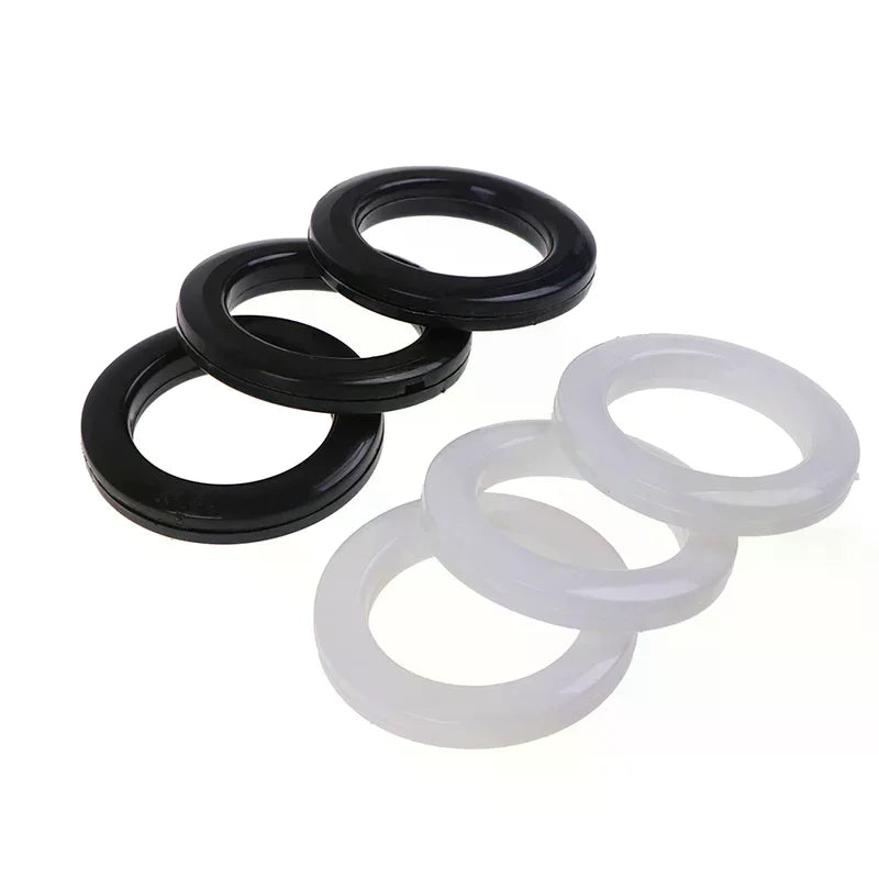 anneaux fixation rideaux plastique noir blanc simples 43mm 64mm decoration interieur accessoire fenetre