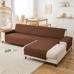 housse canapé angle tissu quilté oreillers salon moderne gris