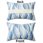 coussin moderne polypropylene rectangle blanc rayures utilisation décoration voiture 28x40cm imprimé nordique