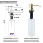distributeur savon liquide main acier inoxydable bouteille pe 500ml rotatif bronze chrome moderne cuisine