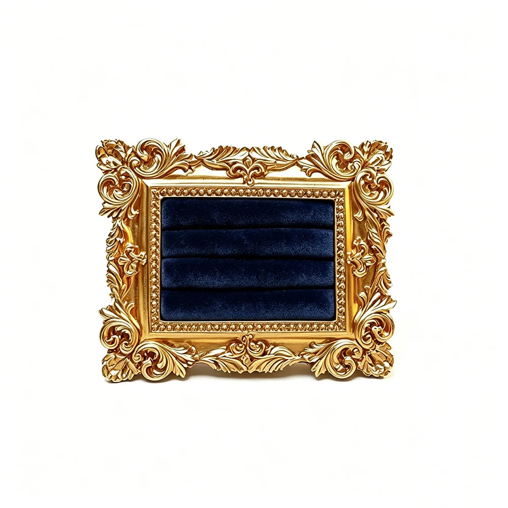 support bijoux or vert blanc ornements baroques velours classique baroque