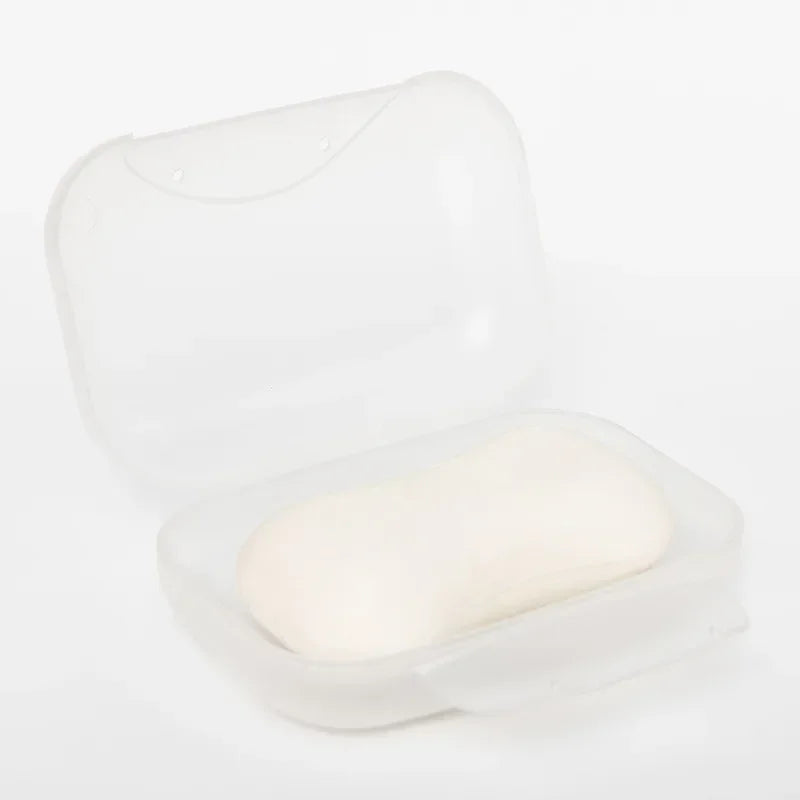 boîte savon moderne transparente bleu clair boîte savon minimaliste rose blanche plastique voyage salle