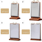 affiche flip display board bois naturel marron clips métalliques transparent moderne minimaliste a4 a5