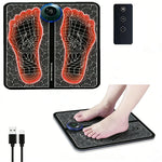 tapis massage pieds électrique ems moderne télécommande ajustable relaxation musculaire confortable minimaliste