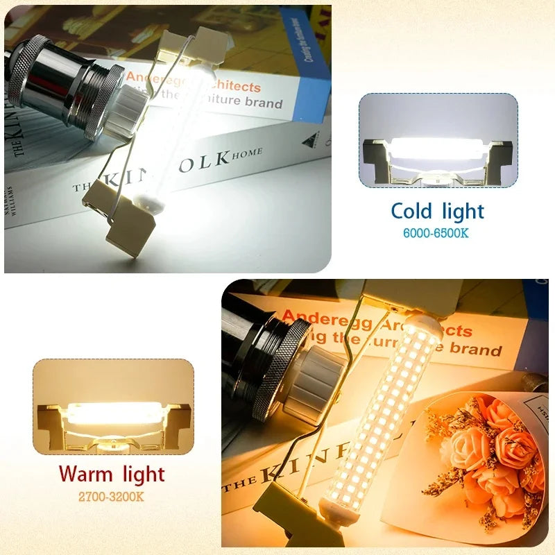 Ampoule LED R7S 220V 10W 15W 20W blanc moderne sans scintillement 80000h