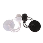 suspension lumineuse moderne noir blanc adhésif câble électrique douille disque fixation rond lisse