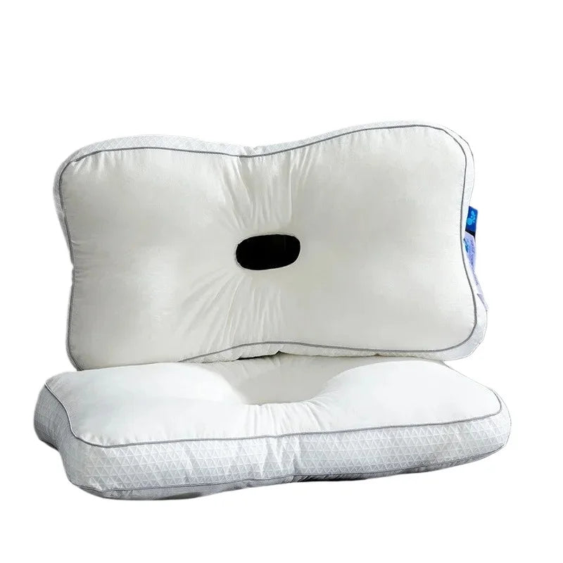 oreiller concave décoration literie coton polyester géométrique moderne blanc sommeil