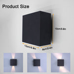 applique murale led moderne noire jaune forme cubique ip65 3000k 6wintérieurextérieur