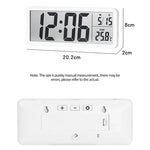 horloge murale numérique moderne horloge digitale affichage température date noir blanc minimaliste