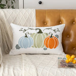 housse coussin décoratif citrouille fantôme sorcière polyester carré moderne minimalisme automne blanc