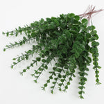 branche artificielle eucalyptus feuilles rondes vertes dorées décoration mariage centre table intérieur extérieur