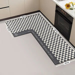 tapis sol moderne gris marbré adhésif salon super absorbant long rectangle