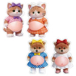 autocollants animaux compagnie dessin animé rose orange blanc violet jeunes enfants adolescents téléphone laptop