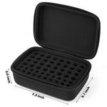 boîtier rangement batteries 32 AA 20 AAA noir texturé mousse utilitaire compact