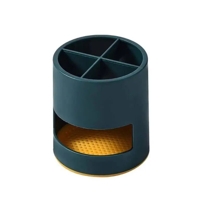 rangements cylindrique compartiments moderne stylos ciseaux maquillage baguettes fourchette transparent partial minimaliste blanc vert